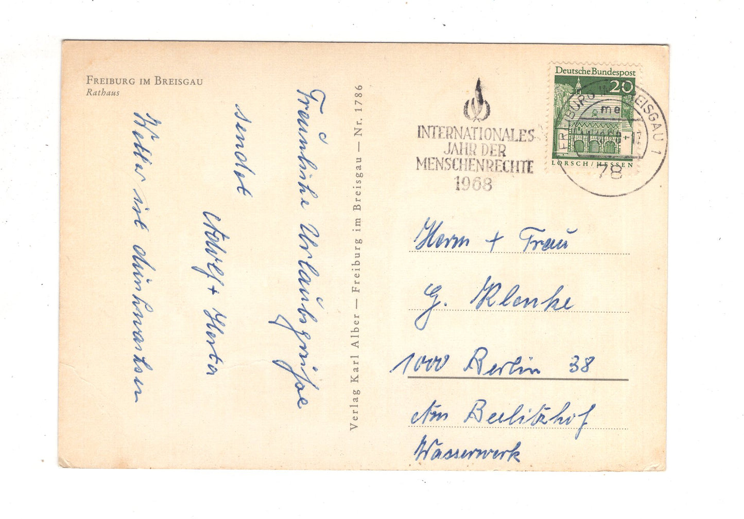 Ansichtskarte Freiburg im Breisgau / Rathaus / K1-47