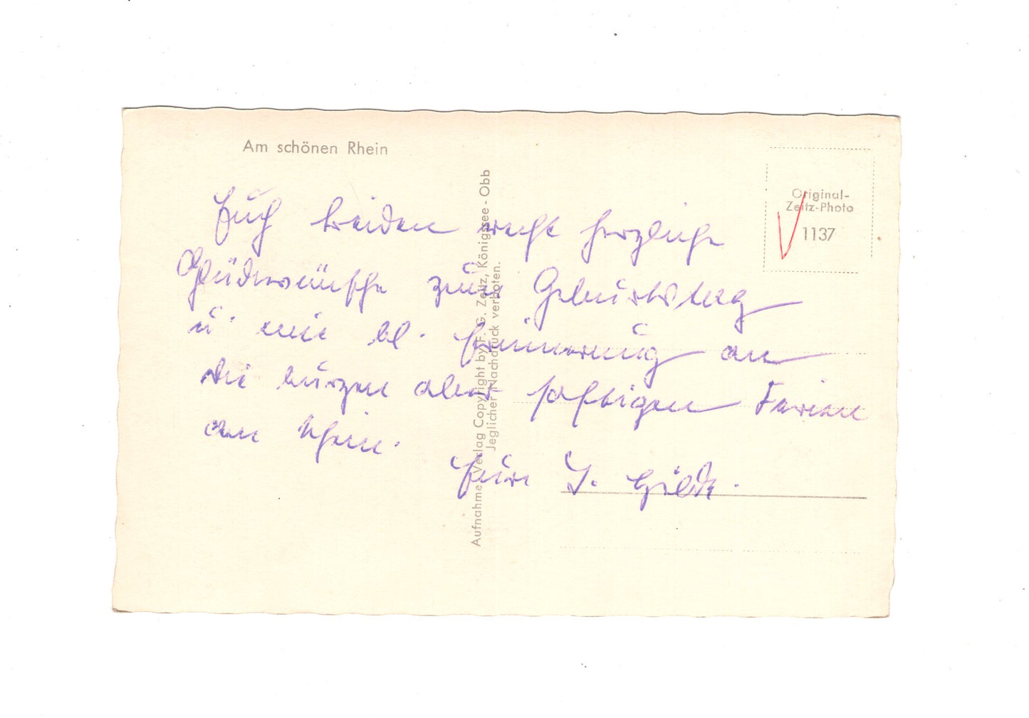 Ansichtskarte Der Rhein am Drachenfels