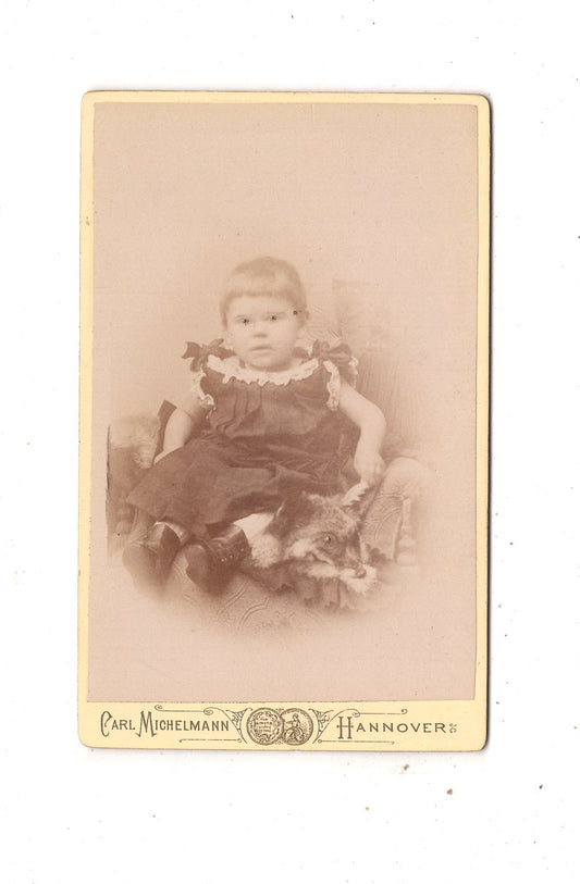 Fotografie Niedliches kleines Kind - Hannover 1880er