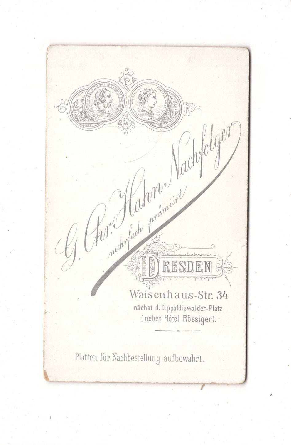 Fotografie Feines junges Mädchen - Dresden 1880er / CDV E1-24