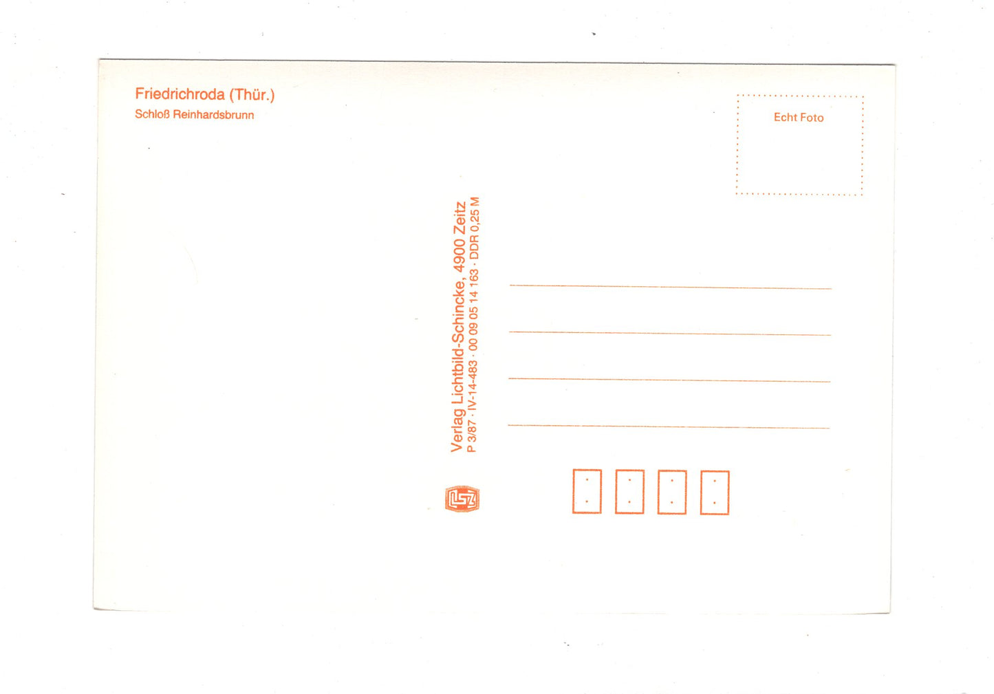 Ansichtskarte Friedrichroda / Thüringen / Schloss Reinhardsbrunn  / I1-58