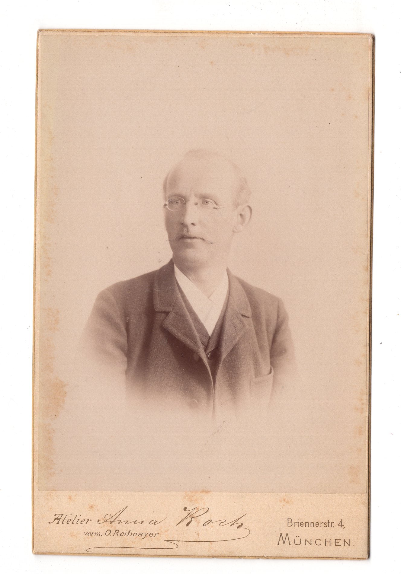 Fotografie Feiner Herr / benannt - München 1890er / CAB W-33