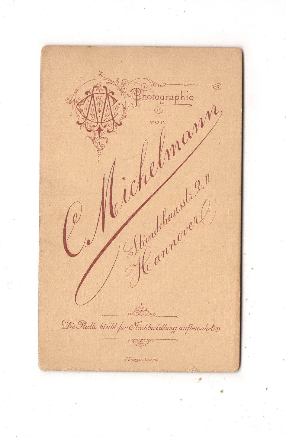 Fotografie Niedliches kleines Kind - Hannover 1880er
