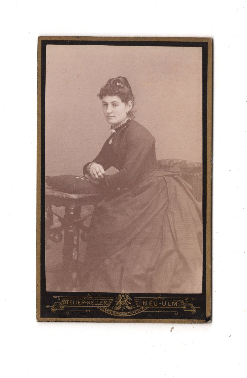 Fotografie Feine Dame - Neu-Ulm 1880er / CDV L1-30