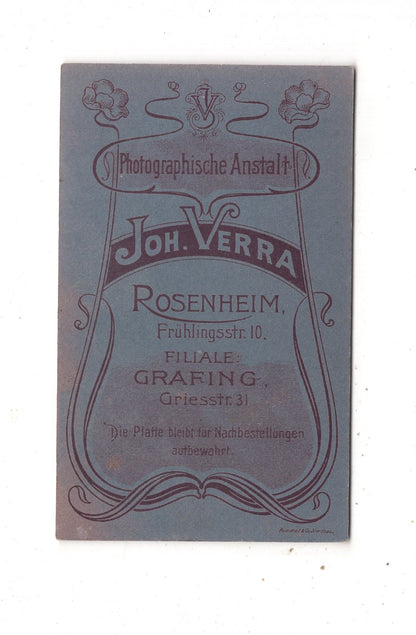 Fotografie Damenportrait - Rosenheim & Grafing um 1900