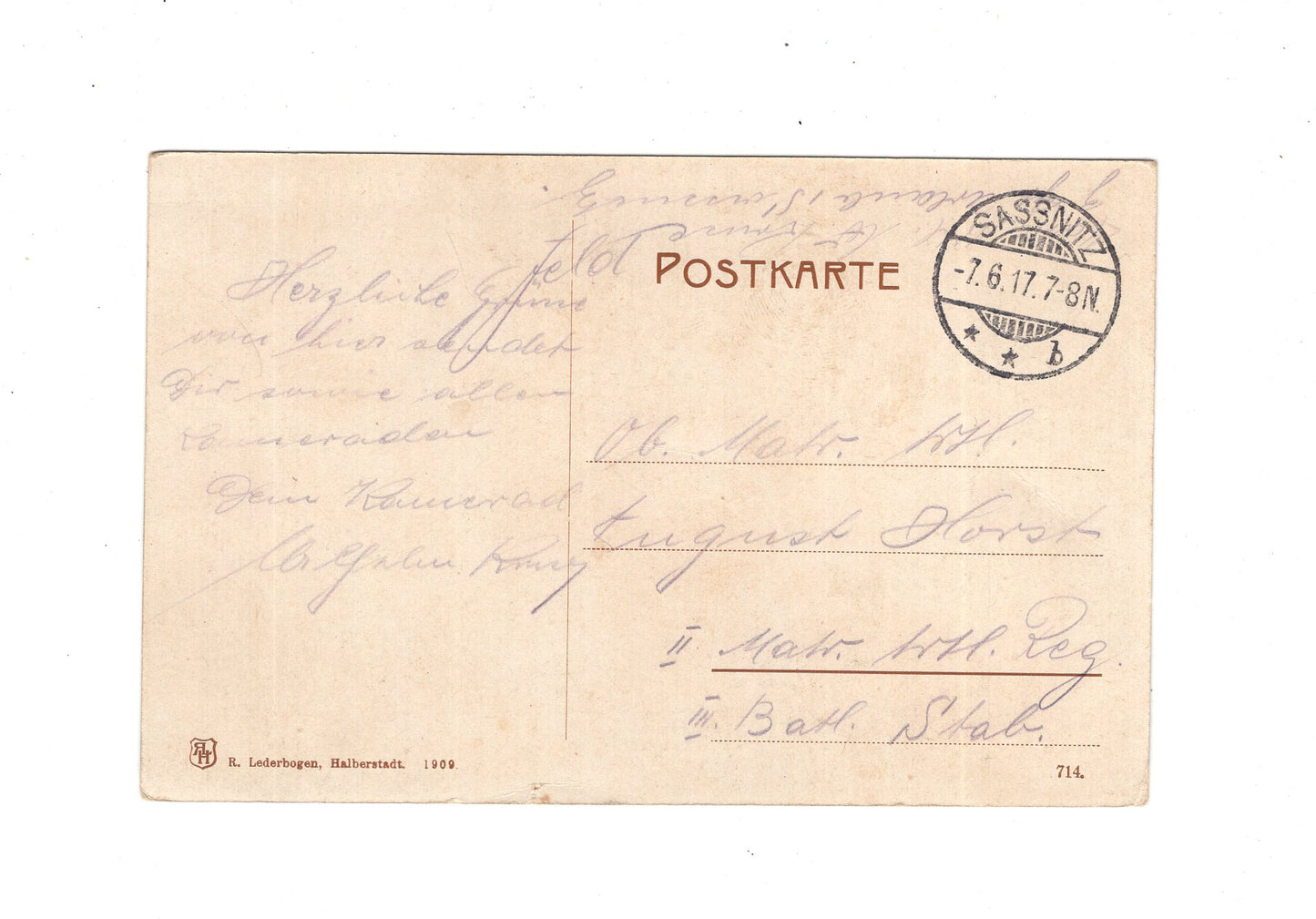 Ansichtskarte Rügen / Wissower Klinken vom Felsen aus - 1917