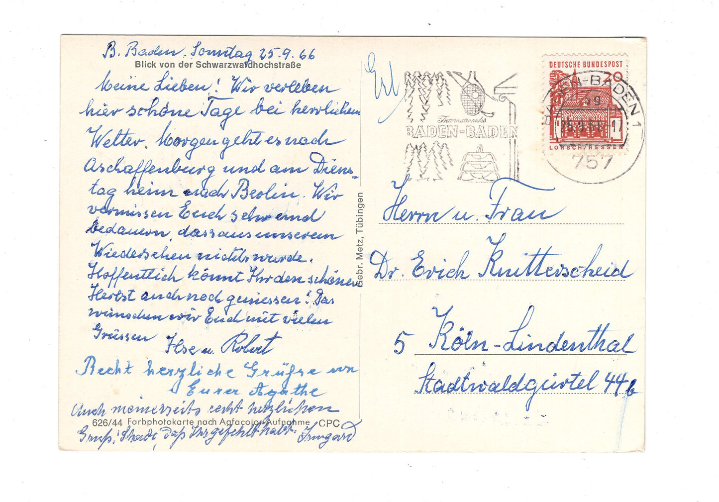 Ansichtskarte Blick von der Schwarzwaldhochstraße / G1-63