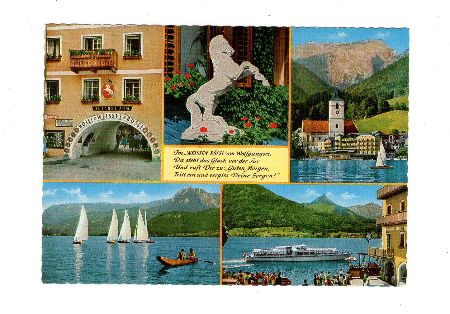 Ansichtskarte St. Wolfgang / Weißes Rössl / Salzkammergut / Österreich