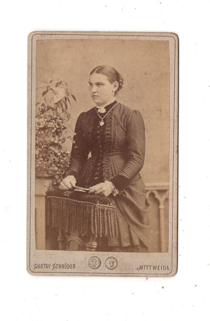 Fotografie Feine Dame - Mittweida um 1880