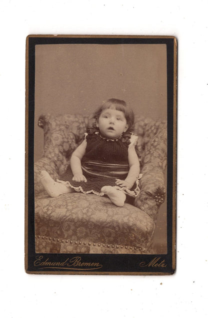 Fotografie Niedliches kleines Kind - Metz 1880er