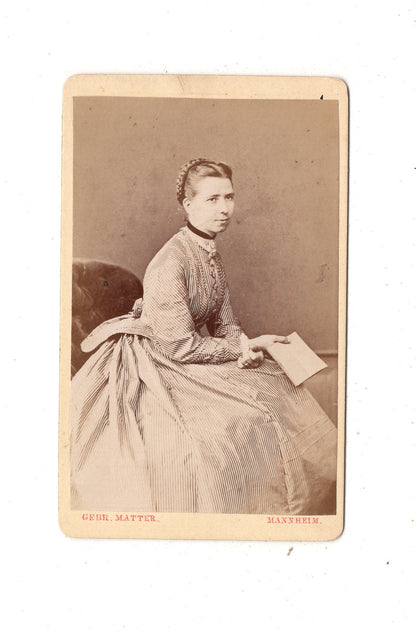 Fotografie Feine Dame - Mannheim um 1870 / CDV L1-30