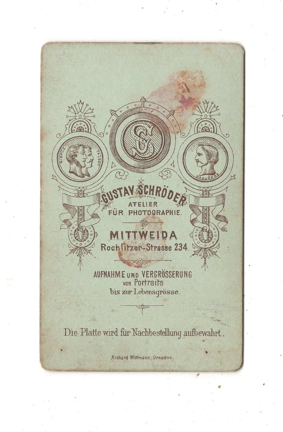 Fotografie Feine Dame - Mittweida um 1880