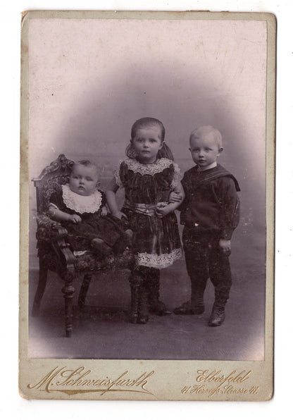 Fotografie Niedliche kleine Kinder - Elberfeld 1890er