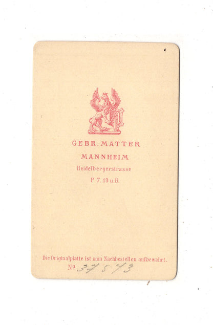 Fotografie Feine Dame - Mannheim um 1870 / CDV L1-30