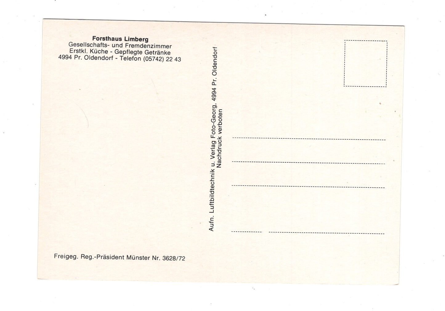 Ansichtskarte Forsthaus Limberg / Pr. Oldendorf