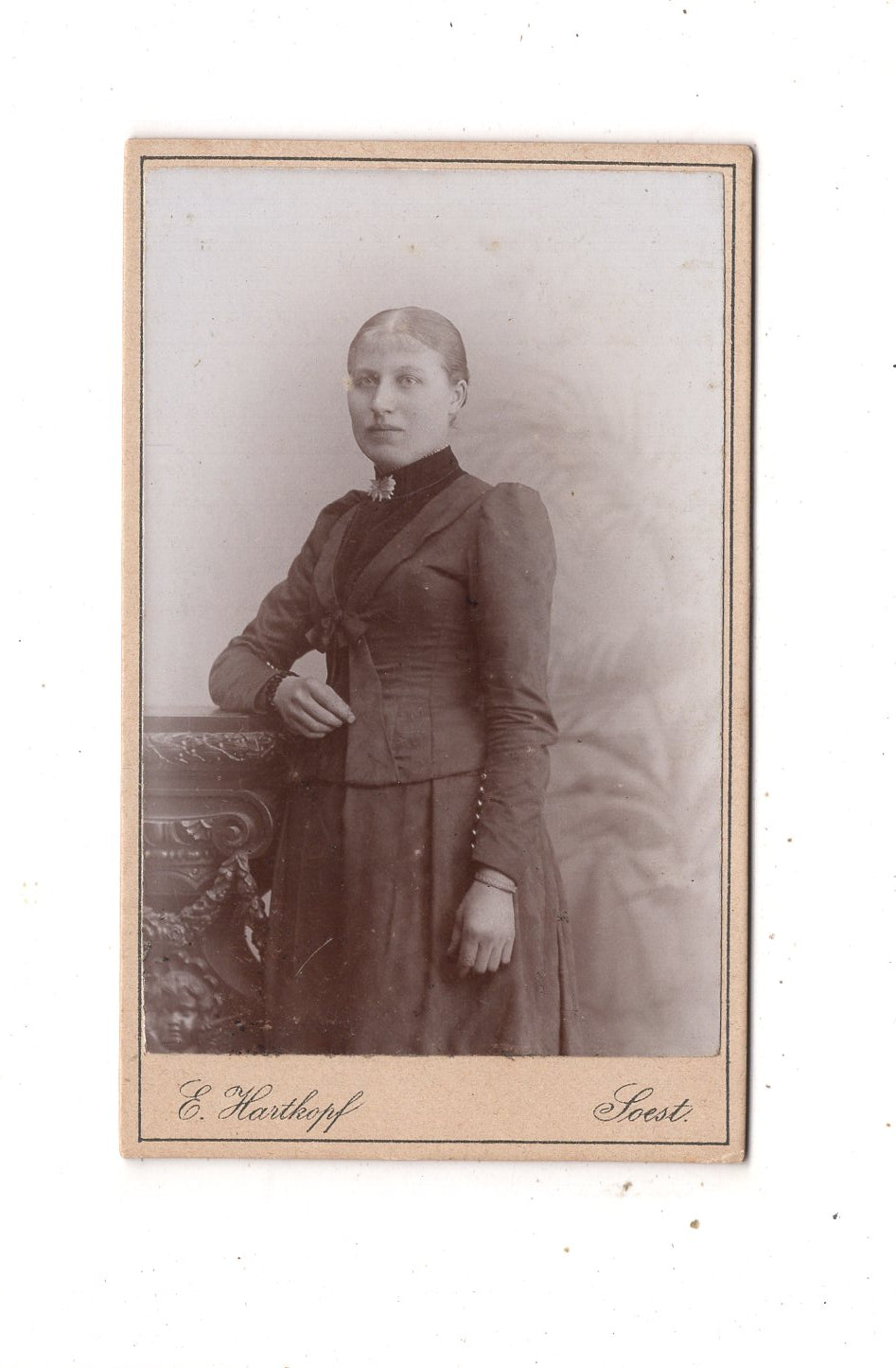 Fotografie Feine Dame - Soest um 1890