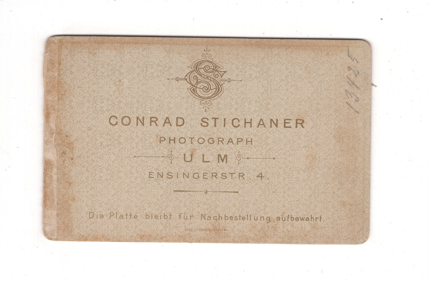 Fotografie Niedliches kleines Mädchen - Ulm 1880er / CDV M1-32