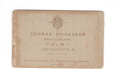 Fotografie Niedliches kleines Mädchen - Ulm 1880er / CDV M1-32