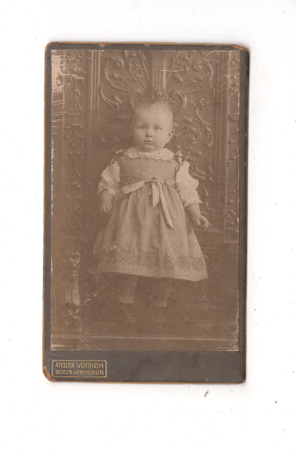 Fotografie Niedliches kleines Kind - Berlin 1910er / CDV M1-32