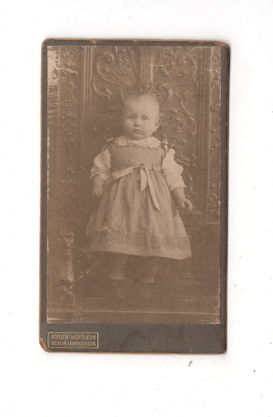 Fotografie Niedliches kleines Kind - Berlin 1910er / CDV M1-32