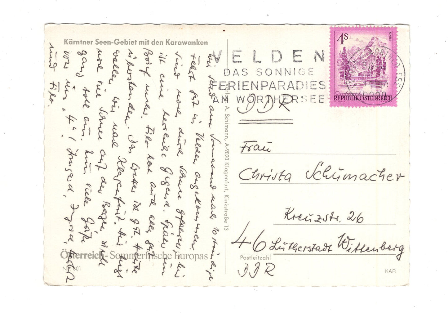 Ansichtskarte Kärntner Seen-Gebiet mit Karawanken / Kärnten / Österreich