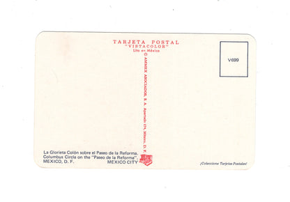 Ansichtskarte Mexico City / La Glorieta Colon sobre el Paseo de la Reforma / Mexiko
