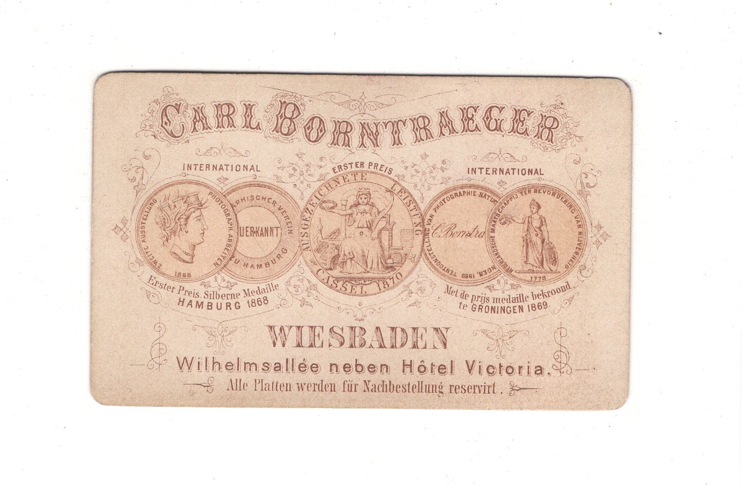 Fotografie Damenportrait - Wiesbaden 1870er / CDV C1-09