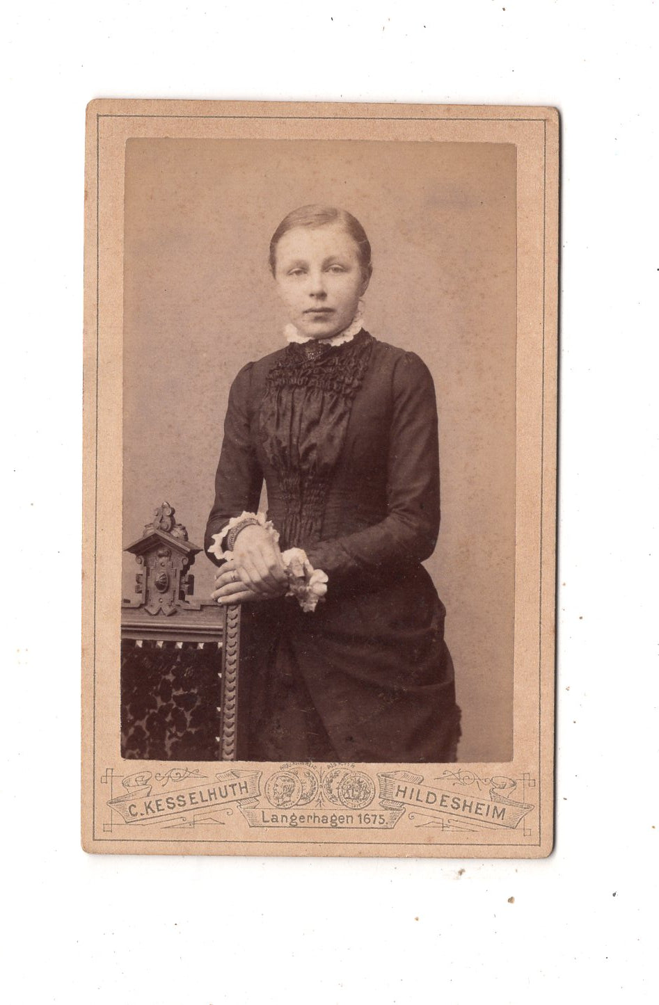Fotografie Feine Dame - Hildesheim um 1880