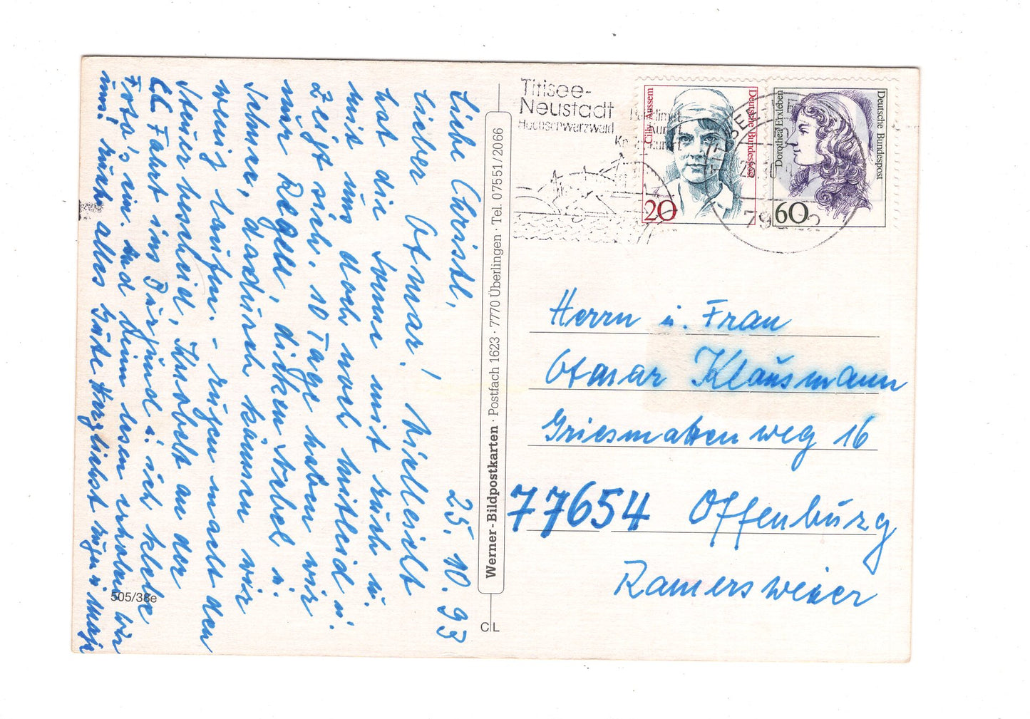 Ansichtskarte Viele Grüße aus dem Schwarzwald / G1-63