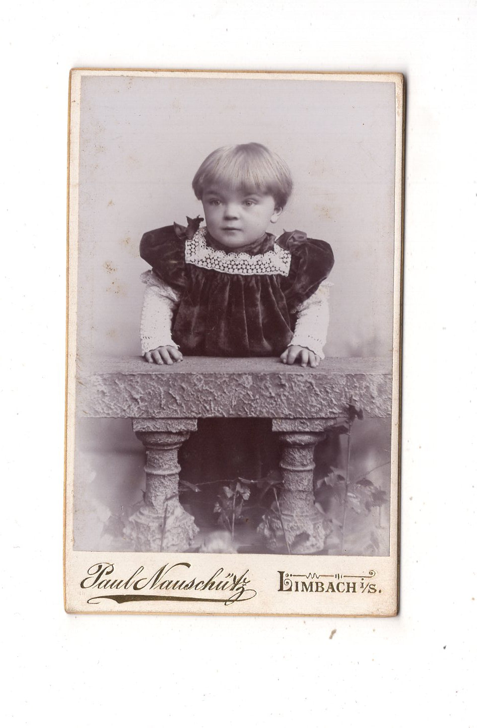 Fotografie Niedliches kleines Kind - Limbach 1890er / CDV M1-32