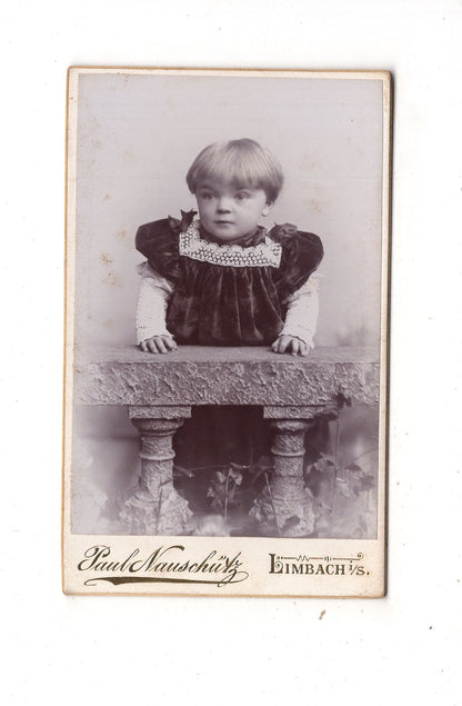 Fotografie Niedliches kleines Kind - Limbach 1890er / CDV M1-32