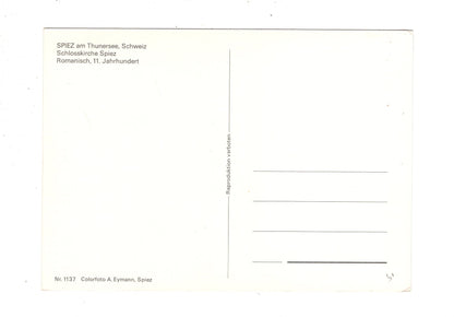 Ansichtskarte Spiez am Thunersee / Schlosskirche / Schweiz