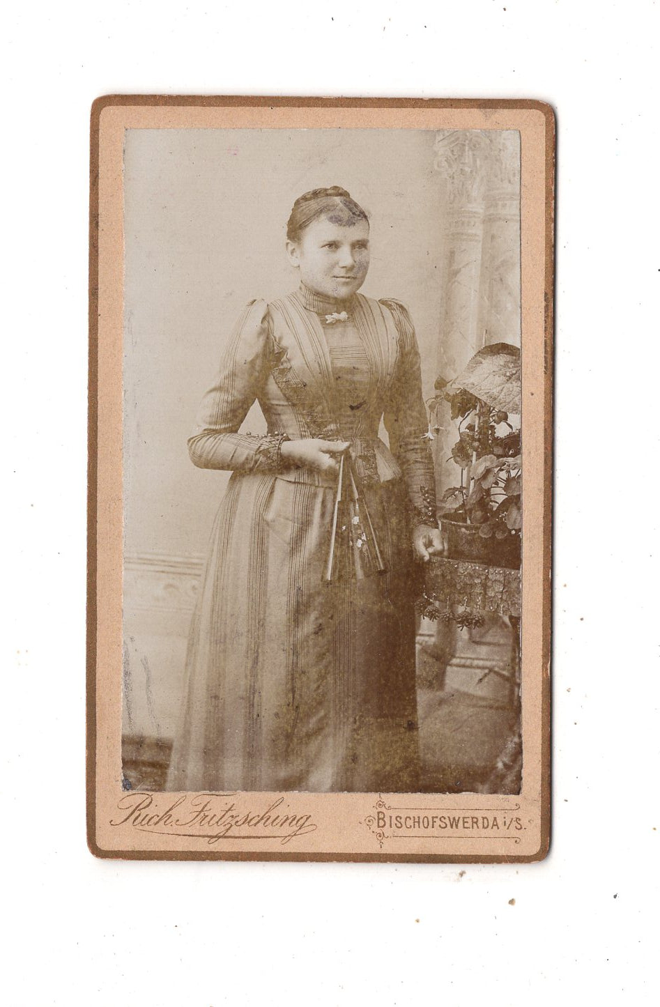 Fotografie Feine Dame - Bischofswerda um 1890