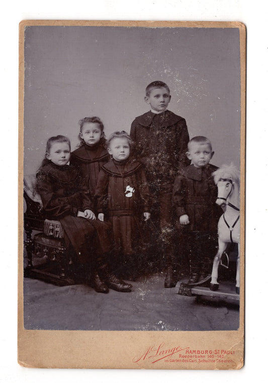 Fotografie Niedliche kleine Kinder - Hamburg St. Pauli um 1900 / CAB U-30