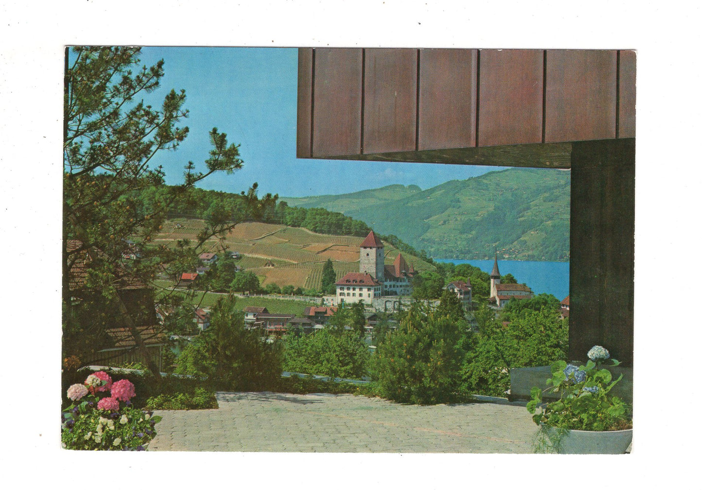 Ansichtskarte Bruder-Klaus-Kirche Spiez / Thunersee / Schweiz