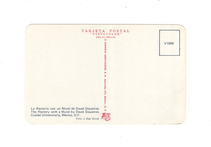 Ansichtskarte Mexico City / La Rectoria con un Mural de Davis Siqueiros / Mexiko