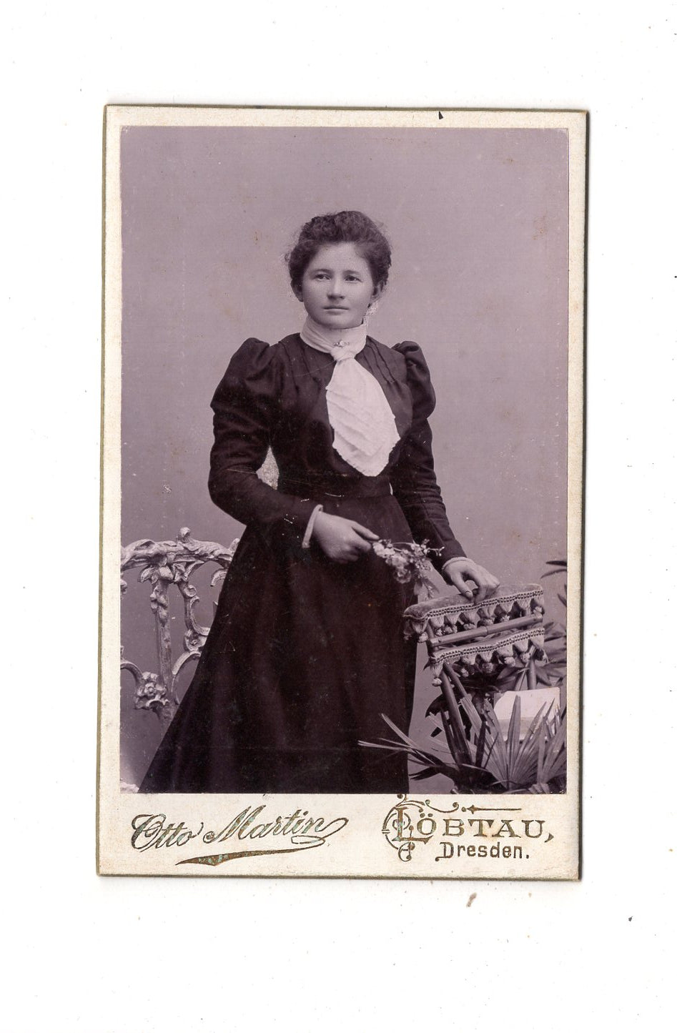 Fotografie Feine Dame - Dresden-Löbtau 1890er / CDV L1-30