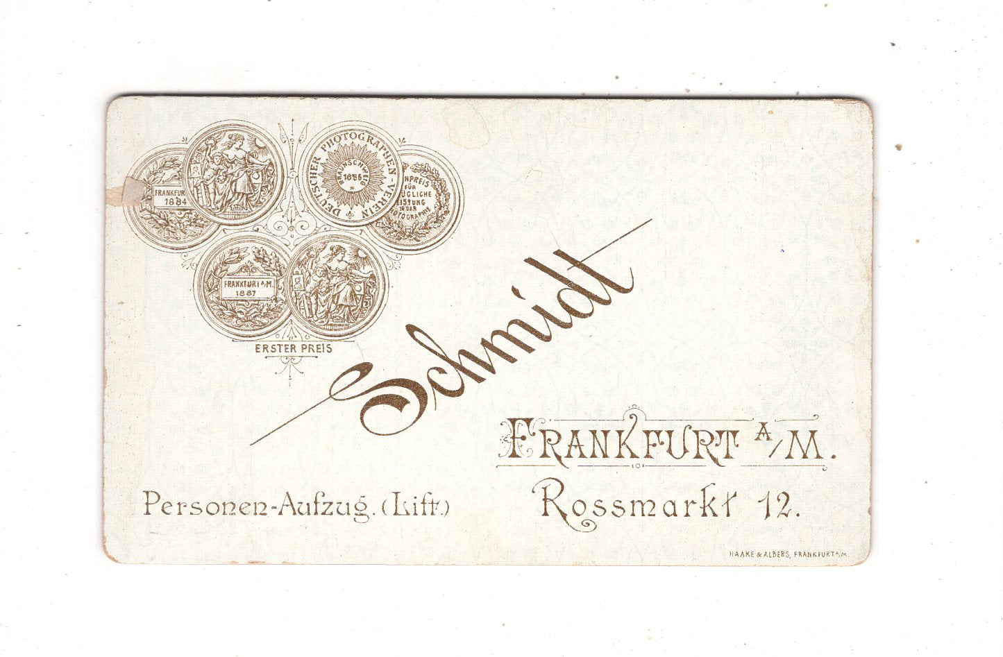 Fotografie Niedliches kleines Kind - Frankfurt Main 1880er