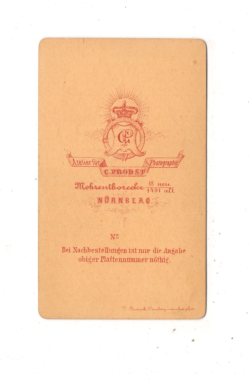 Fotografie Damenportrait - Nürnberg um 1870