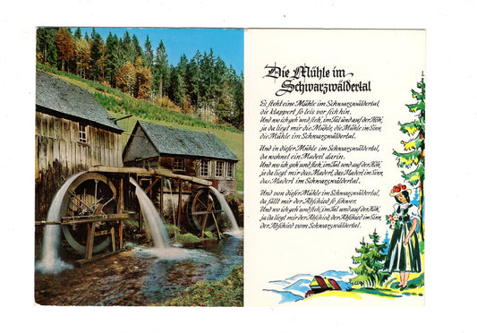 Ansichtskarte Die Mühle im Schwarzwäldertal / G1-63