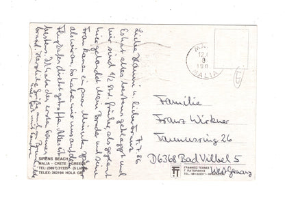 Ansichtskarte Kreta / Malia / Sirens Beach / Griechenland / N1-53