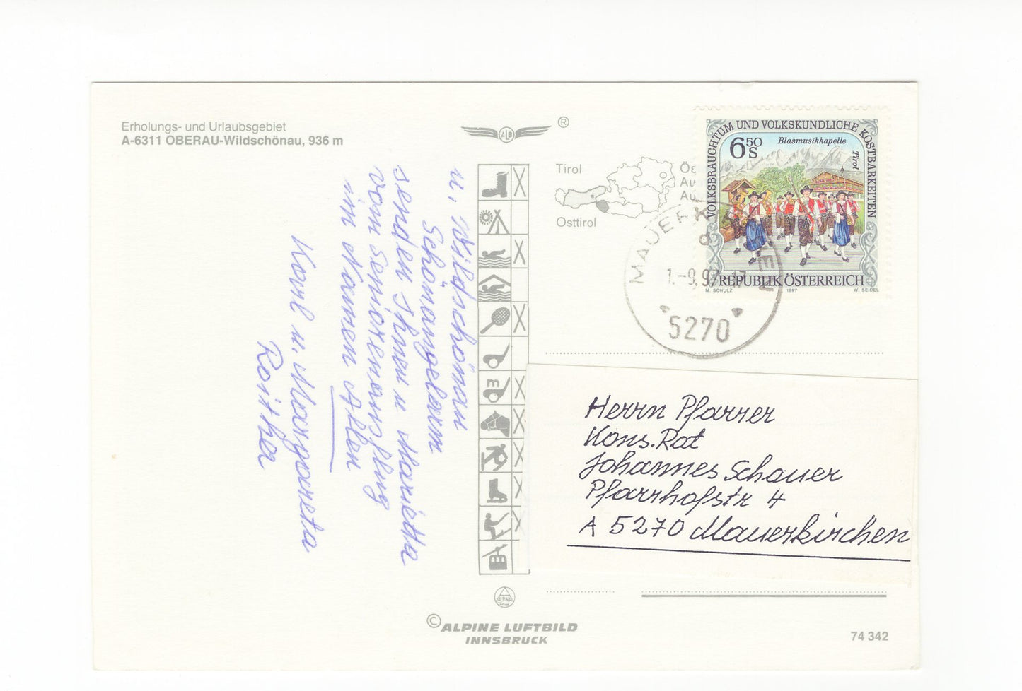 Ansichtskarte Oberau / Wildschönau / Tirol / Österreich