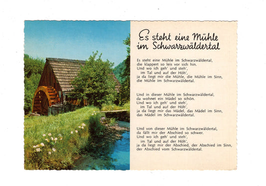 Ansichtskarte Es steht eine Mühle im Schwarzwäldertal / G1-63