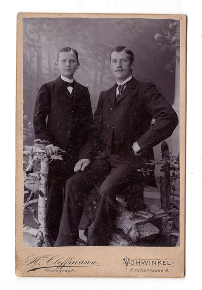 Fotografie Feiner Herr und Junge - Vohwinkel 1890er