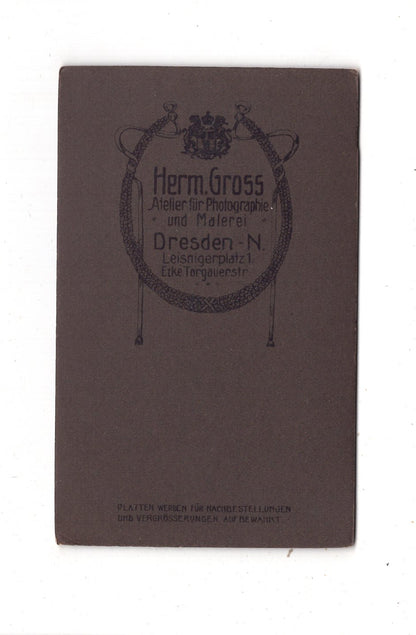 Fotografie Niedliches kleines Kind - Dresden 1910er / CDV M1-32