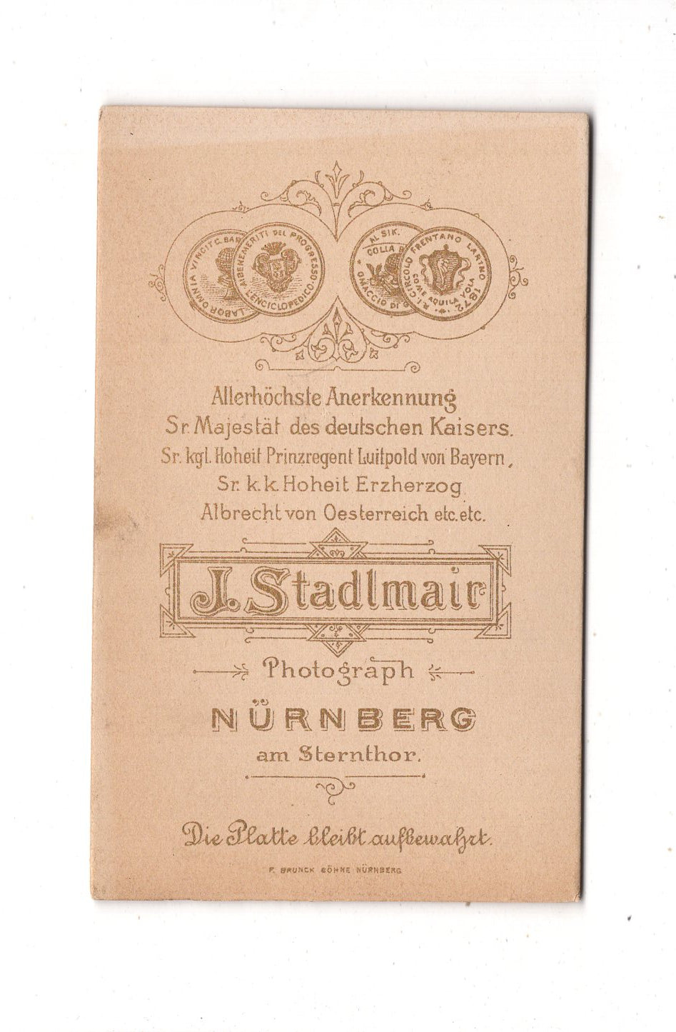 Fotografie Feine Dame - Nürnberg 1890er / CDV L1-30