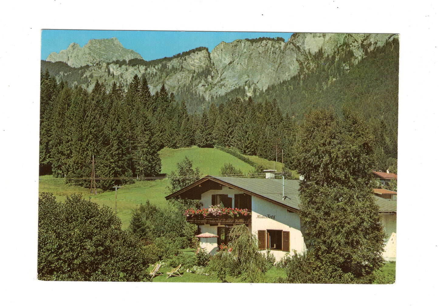 Ansichtskarte Haus Feld mit Wilder Kaiser / St. Johann / Tirol / Österreich