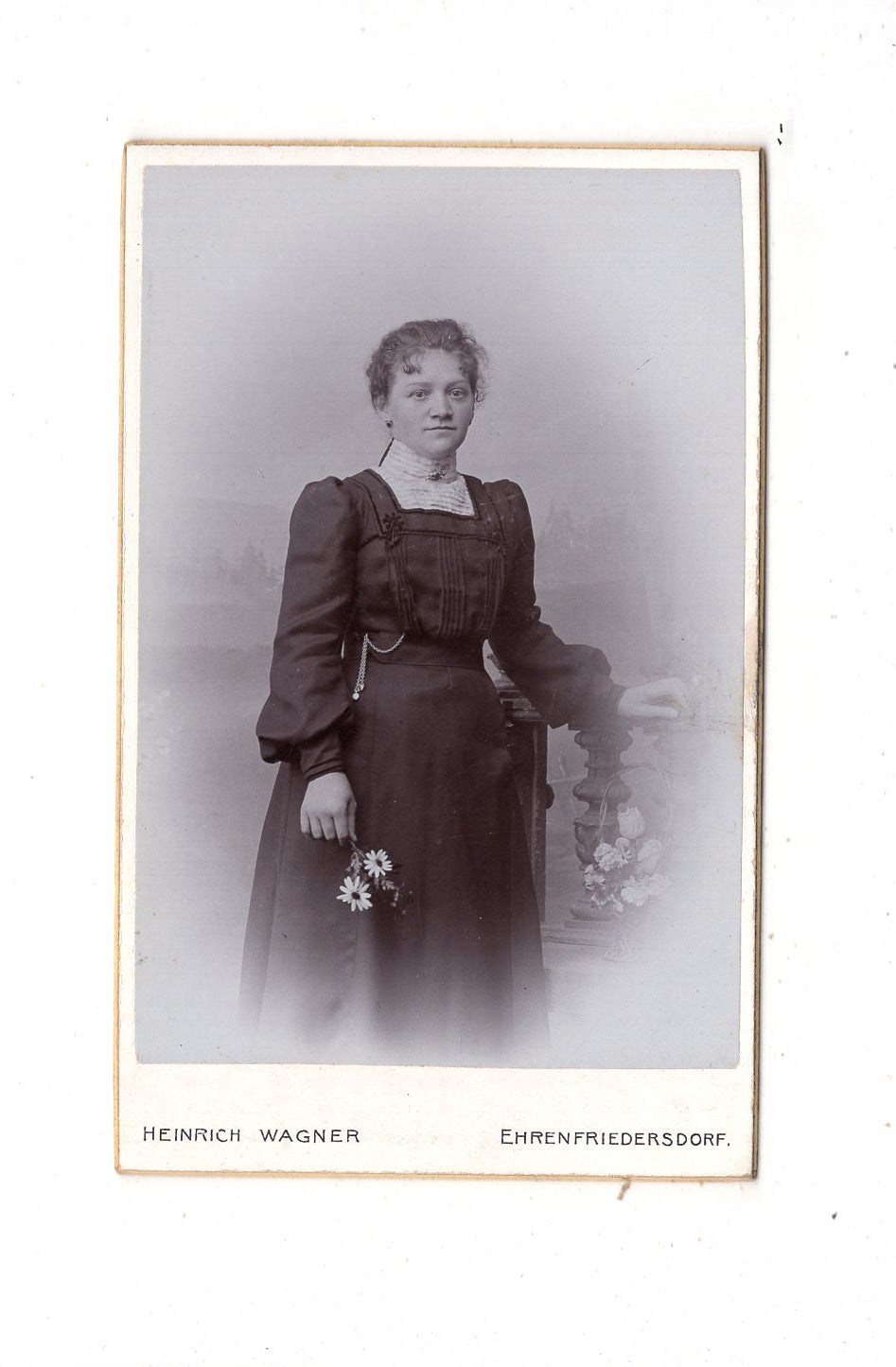 Fotografie Feine Dame - Ehrenfriedersdorf 1900er / CDV L1-30