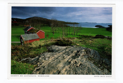 Ansichtskarte Gehöft bei Alstahaug / Norwegen
