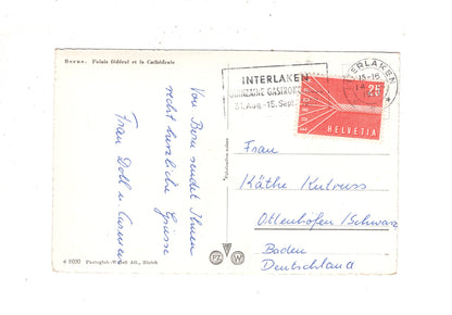 Ansichtskarte Bern / Bundeshaus und Münster / Schweiz